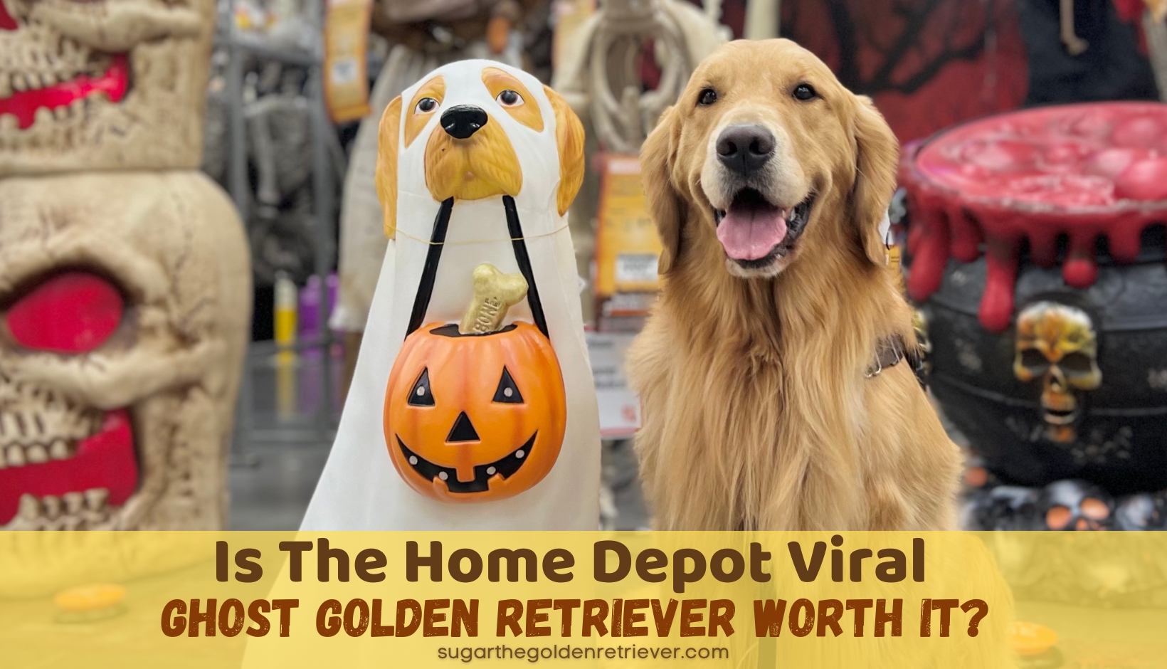 Is The Home Depot Viral Ghost Golden Retriever Halloween Decor Worth It?